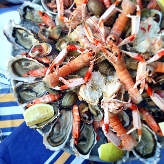 Biarritz plateau de fruits de mer